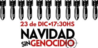 Marcha frente a la embajada de Israel “por una navidad sin genocidio”